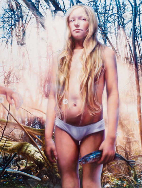 Anya Janssen - Lady of the flies 2007 - 200x150cm, oil on canvas