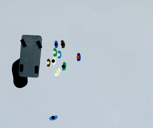 Wilhelm Sasnal, Untitled [Accident], 2000, oil on canvas, 49,5x59,5 cm